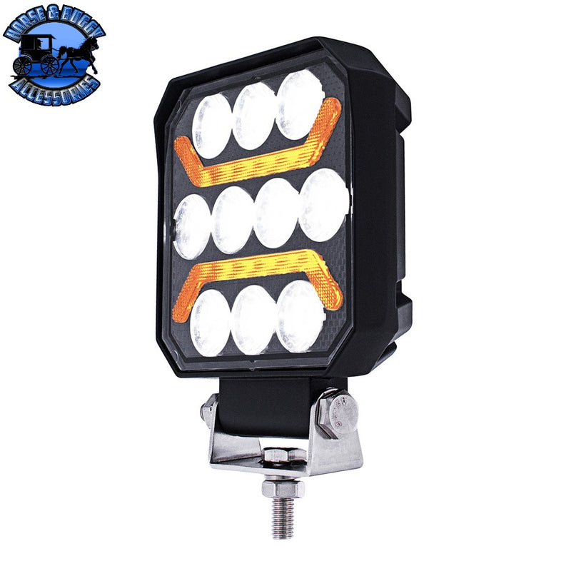 10 LED High Power LED Work Light With "U" Light Guide (Choose Color) Amber LED,Blue LED,Red LED,White LED Wheat