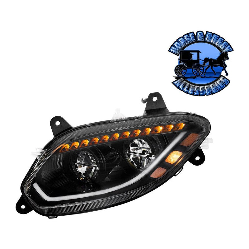 86 LED HEADLIGHT FOR 2018-2023 INTERNATIONAL LT - PAIR HEADLIGHT DRIVER SIDE,PASSENGER SIDE Black