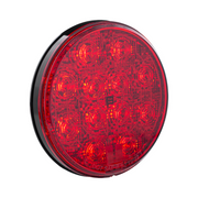 12 LED 4" Round Light (Stop, Turn & Tail) With Heated Lens - Red LED/Red Lens