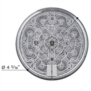 12 LED 4" Round Light (Stop, Turn & Tail) With Heated Lens - Red LED/Clear Lens