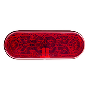 10 LED 6" Oval Light (Stop, Turn & Tail) With Heated Lens - Red LED/Red Lens