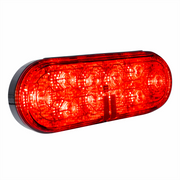10 LED 6" Oval Light (Stop, Turn & Tail) With Heated Lens - Red LED/Red Lens