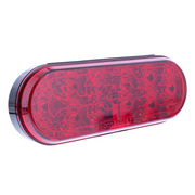 10 LED 6" Oval Light (Stop, Turn & Tail) With Heated Lens - Red LED/Red Lens