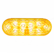 10 LED 6" Oval Light (Turn Signal) With Heated Lens - Amber LED/Amber Lens