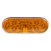 10 LED 6" Oval Light (Turn Signal) With Heated Lens - Amber LED/Amber Lens