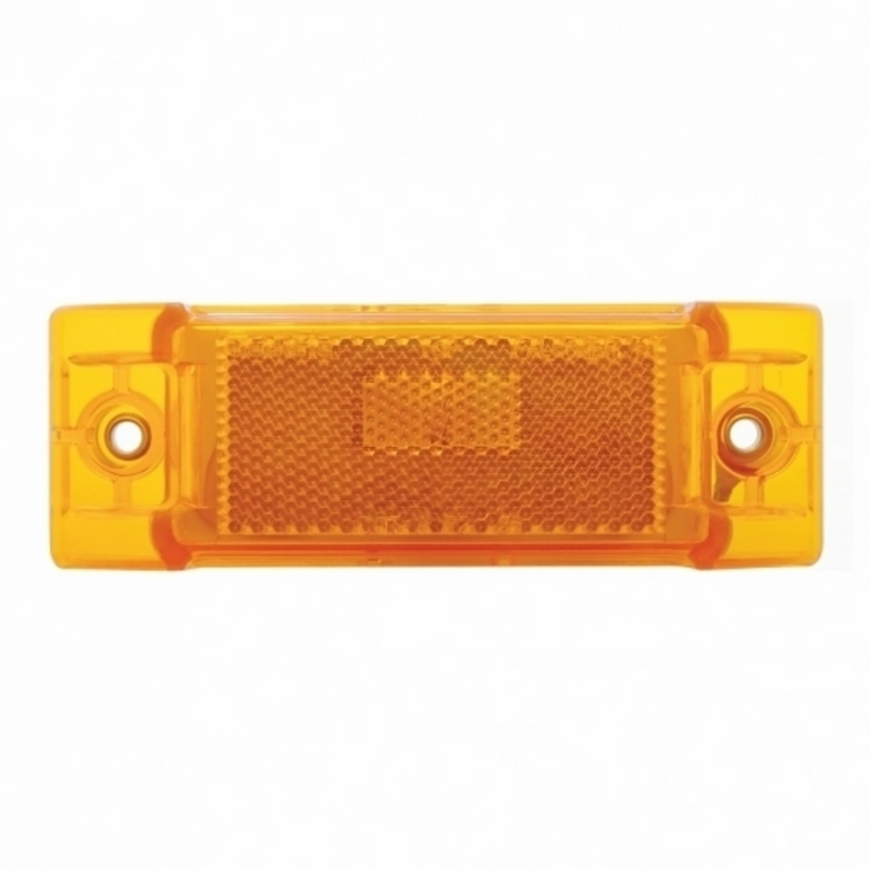 Rectangular Light (Clearance/Marker) With Reflex Lens - Amber Lens