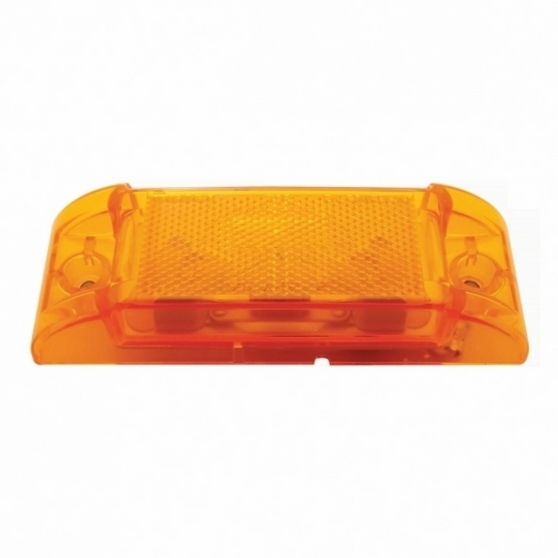 Rectangular Light (Clearance/Marker) With Reflex Lens - Amber Lens