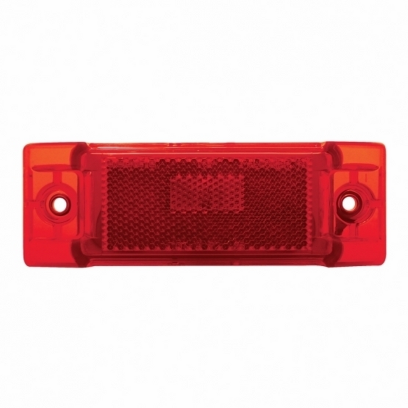 Luz rectangular (liquidación/marcador) con lente réflex - Lente roja