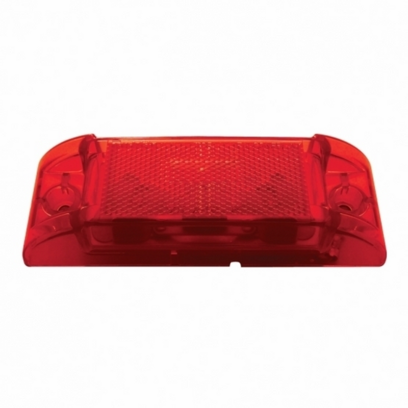 Luz rectangular (liquidación/marcador) con lente réflex - Lente roja
