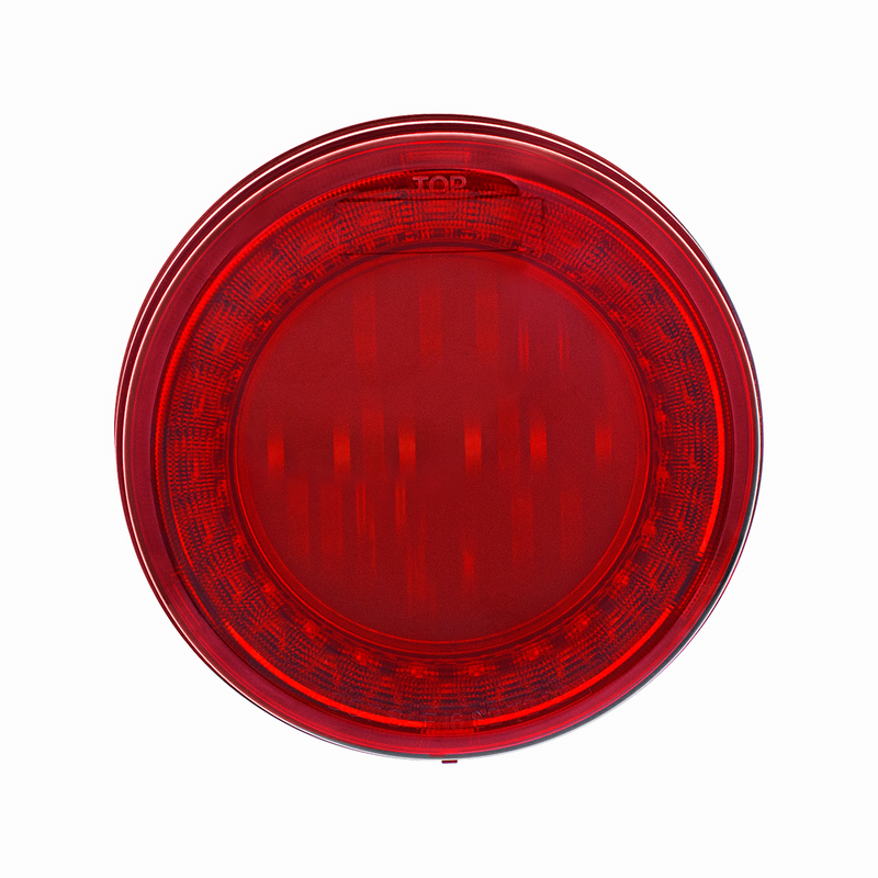 30 LED 4" Round Lumos Light I-Series (Stop, Turn & Tail) - Red LED/Red Lens