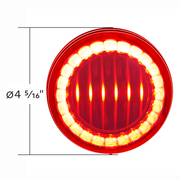 30 LED 4" Round Lumos Light I-Series (Stop, Turn & Tail) - Red LED/Red Lens