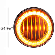 30 LED 4" Round Lumos Light I-Series (Turn Signal) - Amber LED/Clear Lens