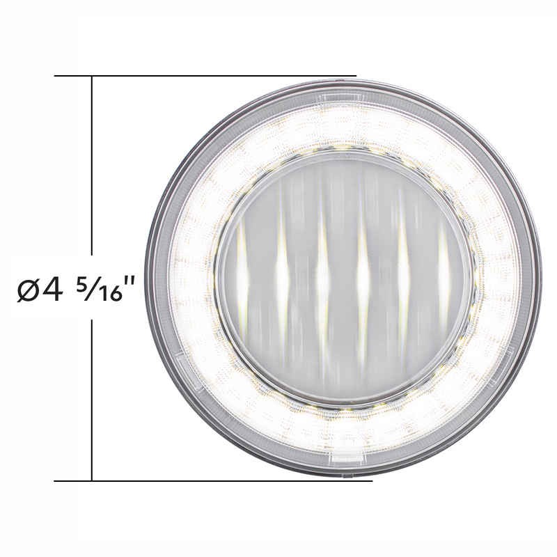 30 LED 4" Round Lumos Light I-Series (Back-Up) - White LED/Clear Lens