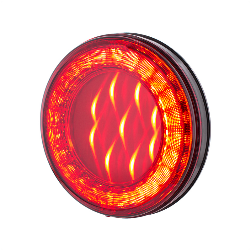 33 LED 4" Round Lumos Light X-Series (Stop, Turn & Tail) - Red LED/Red Lens