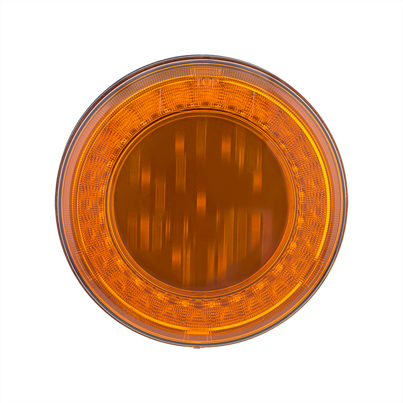 33 LED 4" Round Lumos Light X-Series (Turn Signal) - Amber LED/Amber Lens