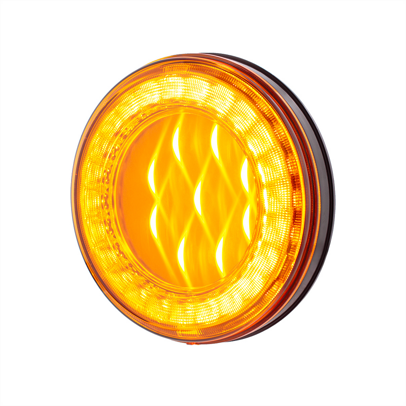 33 LED 4" Round Lumos Light X-Series (Turn Signal) - Amber LED/Amber Lens