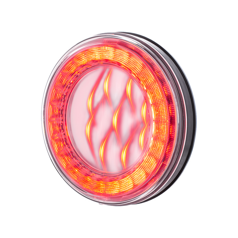 33 LED 4" Round Lumos Light X-Series (Stop, Turn & Tail) - Red LED/Clear Lens