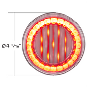 33 LED 4" Round Lumos Light X-Series (Stop, Turn & Tail) - Red LED/Clear Lens