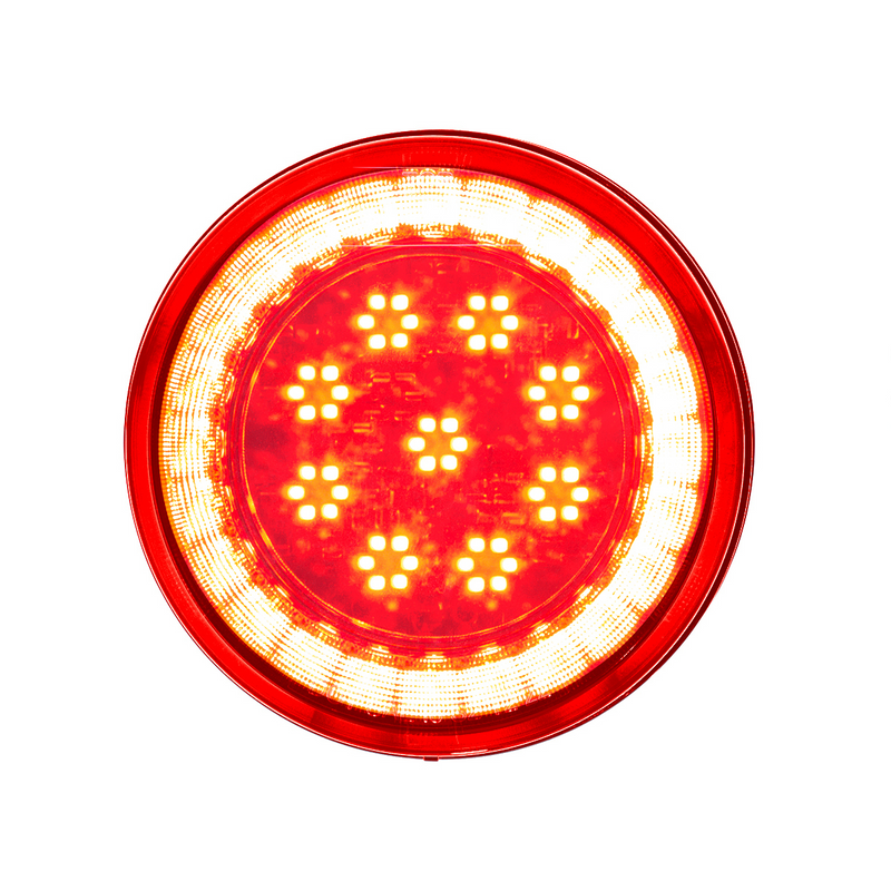 33 LED 4" Round Lumos Light S-Series (Stop, Turn & Tail) - Red LED/Red Lens