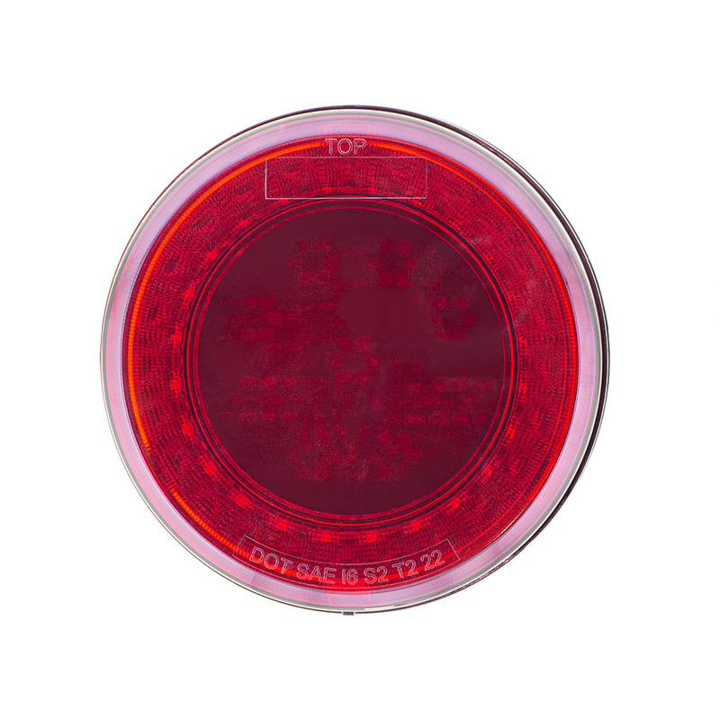 33 LED 4" Round Lumos Light S-Series (Stop, Turn & Tail) - Red LED/Red Lens