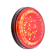 33 LED 4" Round Lumos Light S-Series (Stop, Turn & Tail) - Red LED/Red Lens