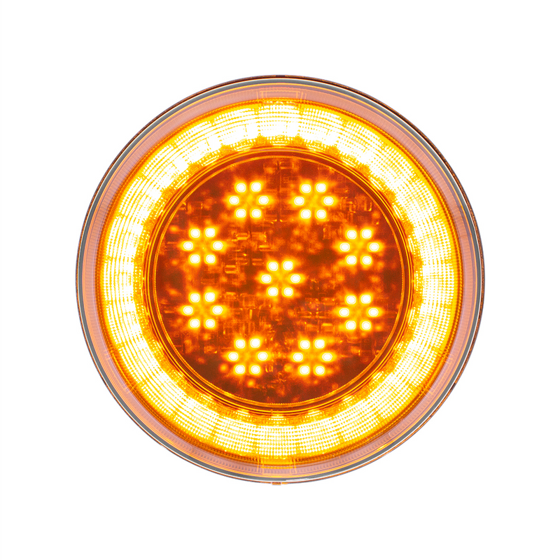 33 LED 4" Round Lumos Light S-Series (Turn Signal) - Amber LED/Amber Lens