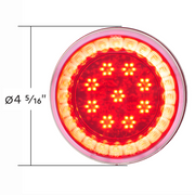 33 LED 4" Round Lumos Light S-Series (Stop, Turn & Tail) - Red LED/Clear Lens