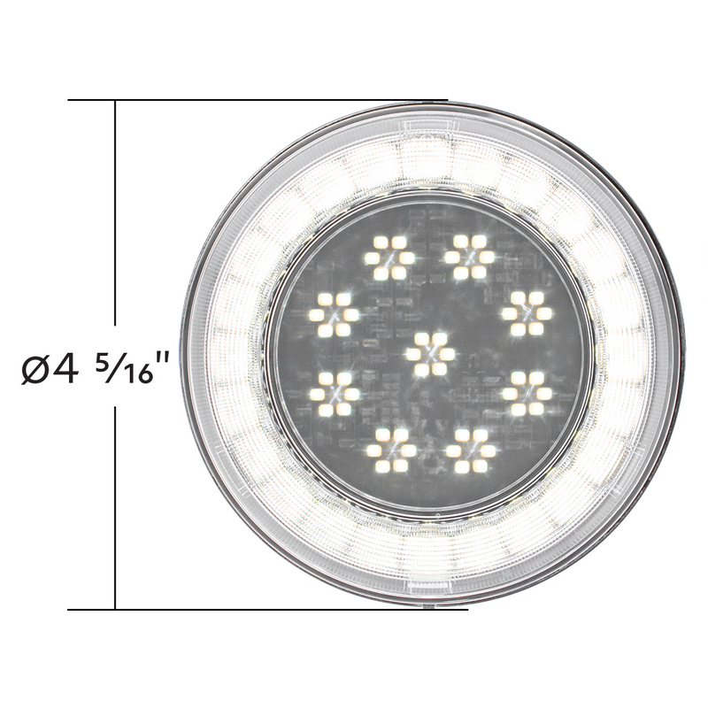 33 LED 4" Round Lumos Light S-Series (Back-Up) - White LED/Clear Lens
