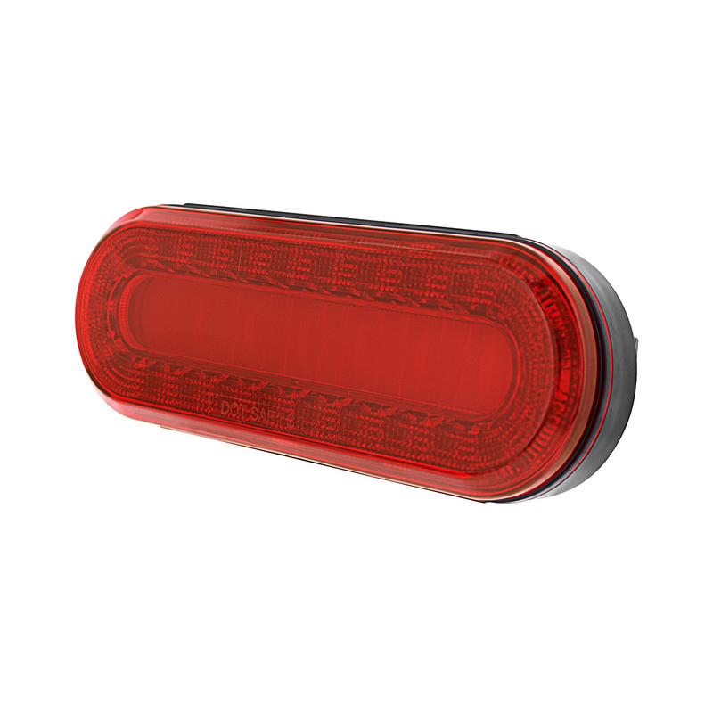 30 LED 6" Oval Lumos Light I-Series (Stop, Turn & Tail) - Red LED/Red Lens