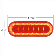 30 LED 6" Oval Lumos Light I-Series (Stop, Turn & Tail) - Red LED/Red Lens