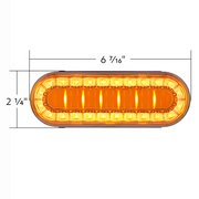 30 LED 6" Oval Lumos Light I-Series (Turn Signal) - Amber LED/Amber Lens
