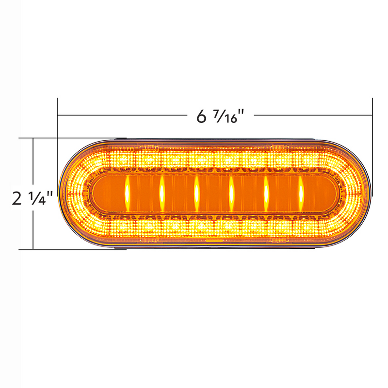30 LED 6" Oval Lumos Light I-Series (Turn Signal) - Amber LED/Amber Lens