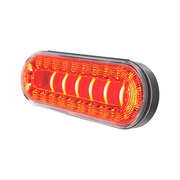 30 LED 6" Oval Lumos Light I-Series (Stop, Turn & Tail) - Red LED/Clear Lens