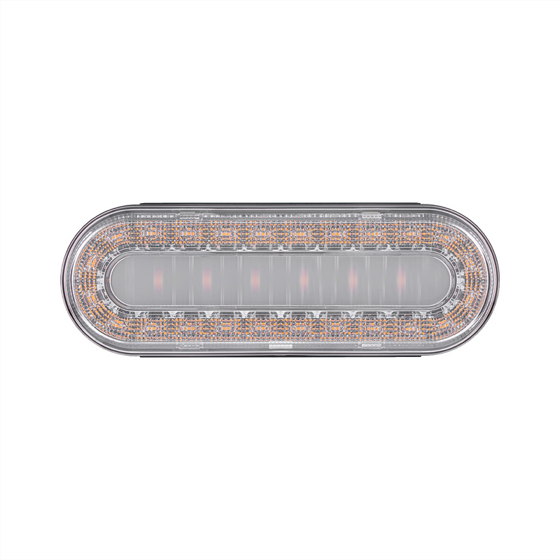 30 LED 6" Oval Lumos Light I-Series (Turn Signal) - Amber LED/Clear Lens