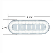 30 LED 6" Oval Lumos Light I-Series (Back-Up) - White LED/Clear Lens