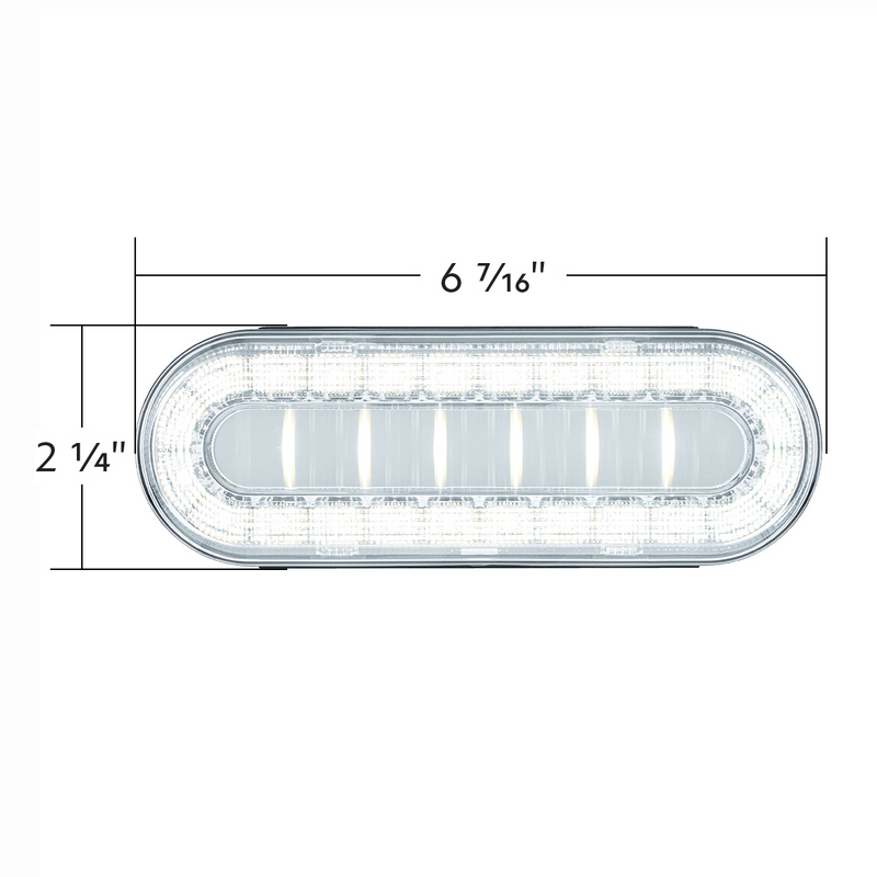 30 LED 6" Oval Lumos Light I-Series (Back-Up) - White LED/Clear Lens