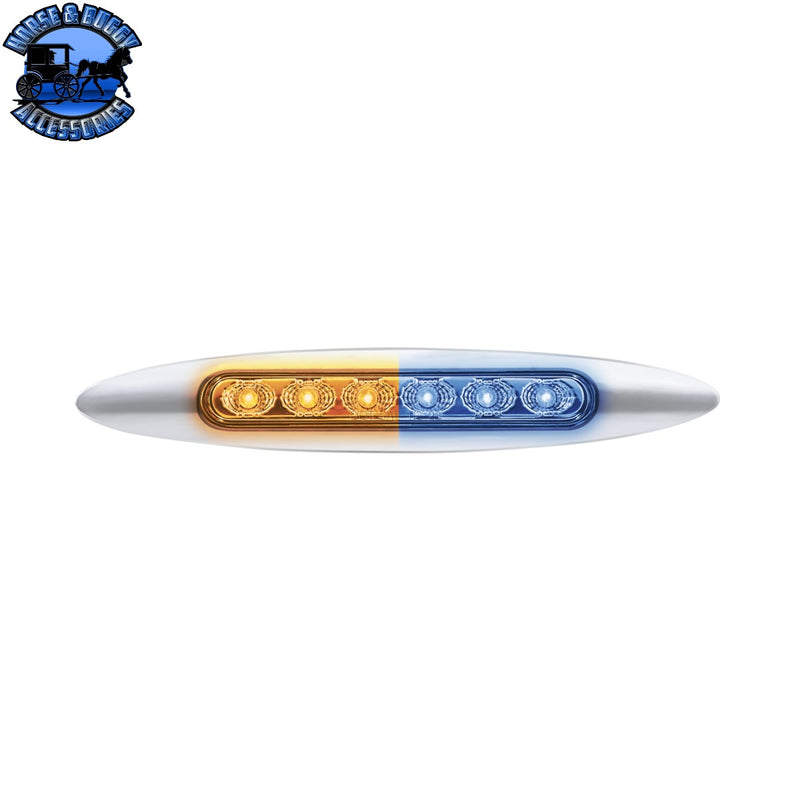 Double Fury 6 LED 6" Dual Function Marker Light With Chrome Bezel (Choose Color)