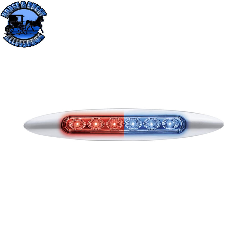 Double Fury 6 LED 6" Dual Function Marker Light With Chrome Bezel (Choose Color)