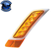 Double Fury 5 LED Fender Turn Signal Light For 2012-2021 Peterbilt 579 (Choose Color) (Choose Side) FENDER TURN SIGNAL LIGHT Amber & Blue LED / Driver,Amber & Blue LED / Passenger,Amber & Green LED / Driver,Amber & Green LED / Passenger,Amber & Red LED / Driver,Amber & Red LED / Passenger,Amber & White LED / Driver,Amber & White LED / Passenger Goldenrod