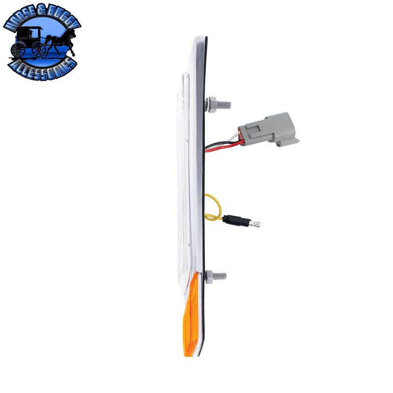 Double Fury 5 LED Fender Turn Signal Light For 2012-2021 Peterbilt 579 (Choose Color) (Choose Side) FENDER TURN SIGNAL LIGHT Amber & Blue LED / Driver,Amber & Blue LED / Passenger,Amber & Green LED / Driver,Amber & Green LED / Passenger,Amber & Red LED / Driver,Amber & Red LED / Passenger,Amber & White LED / Driver,Amber & White LED / Passenger Light Gray