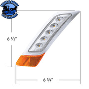 Double Fury 5 LED Fender Turn Signal Light For 2012-2021 Peterbilt 579 (Choose Color) (Choose Side) FENDER TURN SIGNAL LIGHT Amber & Blue LED / Driver,Amber & Blue LED / Passenger,Amber & Green LED / Driver,Amber & Green LED / Passenger,Amber & Red LED / Driver,Amber & Red LED / Passenger,Amber & White LED / Driver,Amber & White LED / Passenger Light Gray