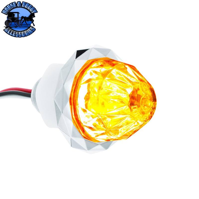 2 LED Dual Function Mini Crystal Watermelon Light (Clearance/Marker) (Choose Color) MARKER & CLEARANCE Amber/Amber,Red/Red,Amber/Clear,Red/Clear Lavender