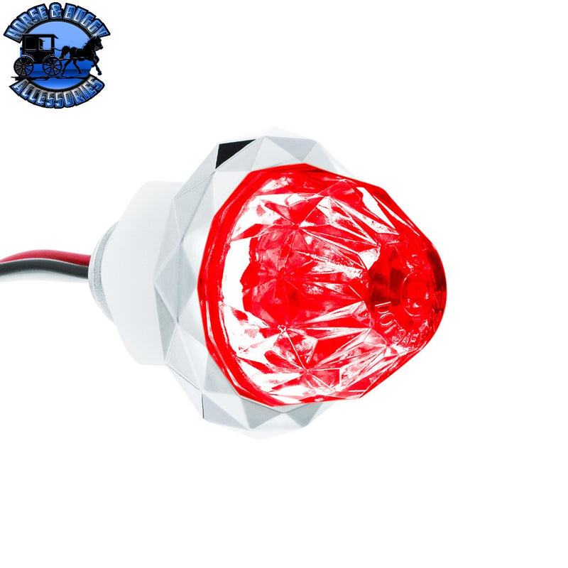 2 LED Dual Function Mini Crystal Watermelon Light (Clearance/Marker) (Choose Color) MARKER & CLEARANCE Amber/Amber,Red/Red,Amber/Clear,Red/Clear Red