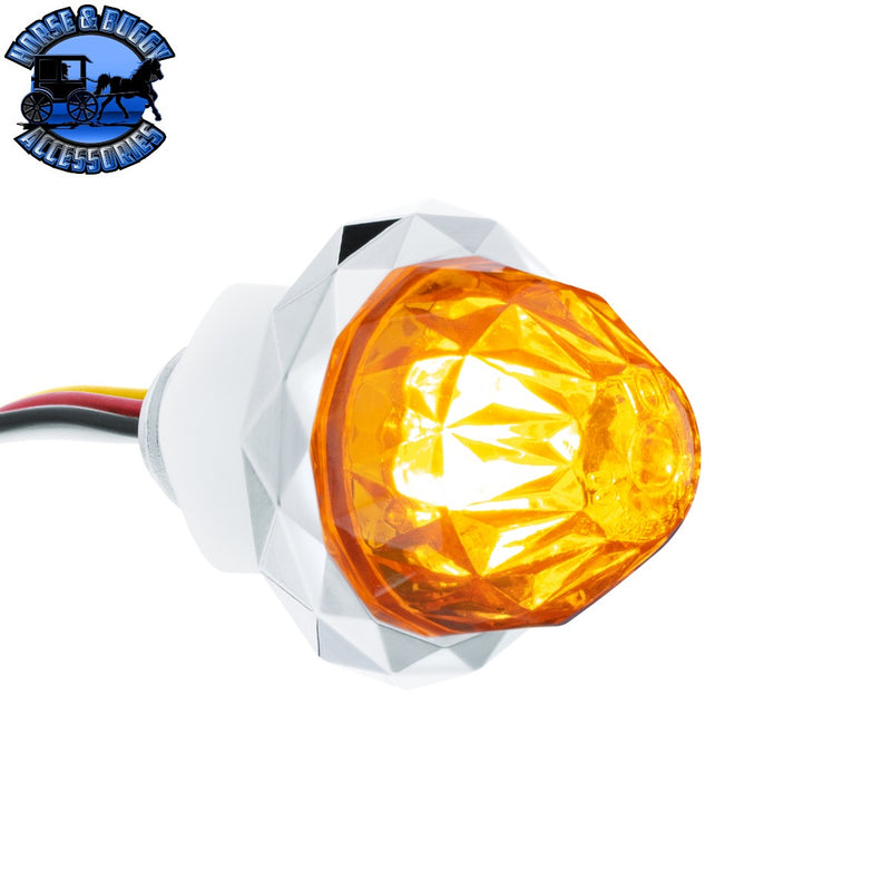 Double Fury 4 LED Dual Function 1-1/8" Crystal Watermelon Light (Choose Color)