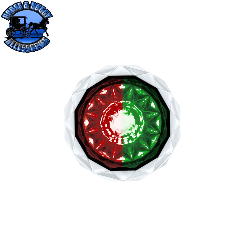 Double Fury 4 LED Dual Function 1-1/8" Crystal Watermelon Light (Choose Color)