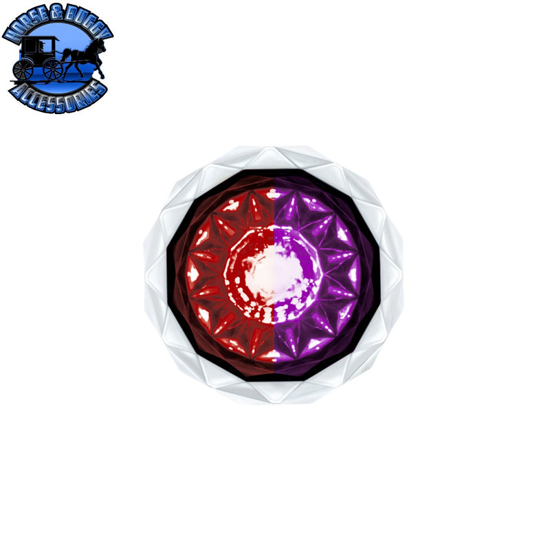 Double Fury 4 LED Dual Function 1-1/8" Crystal Watermelon Light (Choose Color)