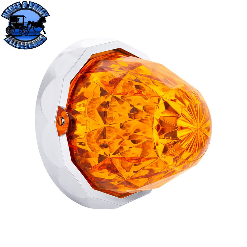 19 LED Dual Function Crystal Watermelon Light Kit With Bezel (Choose LED color) (Choose lens color) Watermelon light kit Amber LED/Amber,Red LED/Red,Amber LED/Clear,Red LED/Clear Dark Orange