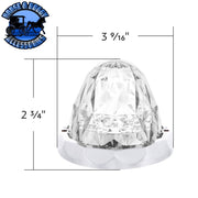 Double Fury 19 LED Dual Function Crystal Watermelon Light Kit With Bezel (Choose LED colors) Watermelon light kit Amber & Blue,Amber & Green,Amber & Red,Amber & White,Red & Blue,Red & Green,Red & White Light Gray