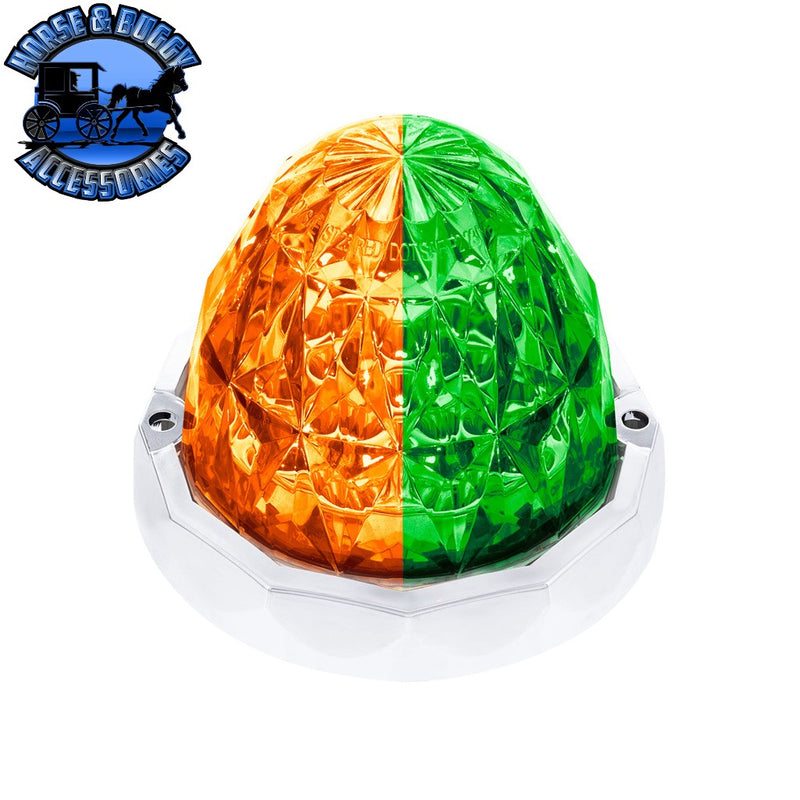 Double Fury 19 LED Dual Function Crystal Watermelon Light Kit With Bezel (Choose LED colors) Watermelon light kit Amber & Green Forest Green