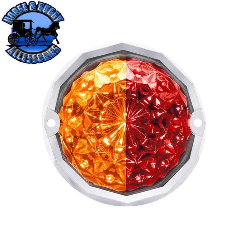 Double Fury 19 LED Dual Function Crystal Watermelon Light Kit With Bezel (Choose LED colors) Watermelon light kit Amber & Blue,Amber & Green,Amber & Red,Amber & White,Red & Blue,Red & Green,Red & White Firebrick